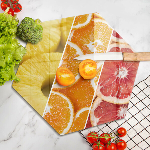 Kuchynská doska veľká zo skla Farebné ovocie