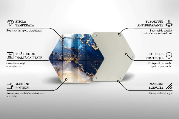 Kuchynská doska veľká zo skla Mramorová abstrakcia
