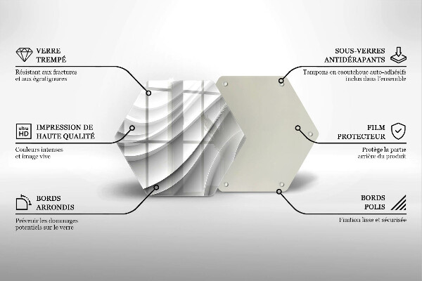 Kuchynská doska veľká zo skla Geometrické čiary