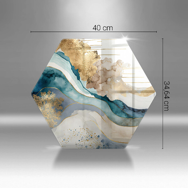 Kuchynská doska veľká zo skla Farebný mramor