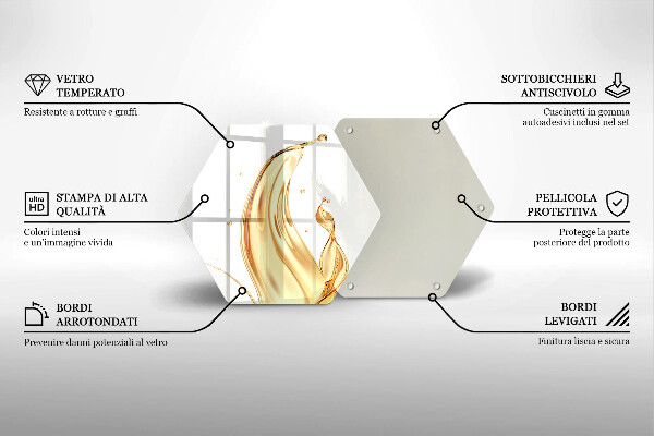 Kuchynská doska veľká zo skla olivový olej