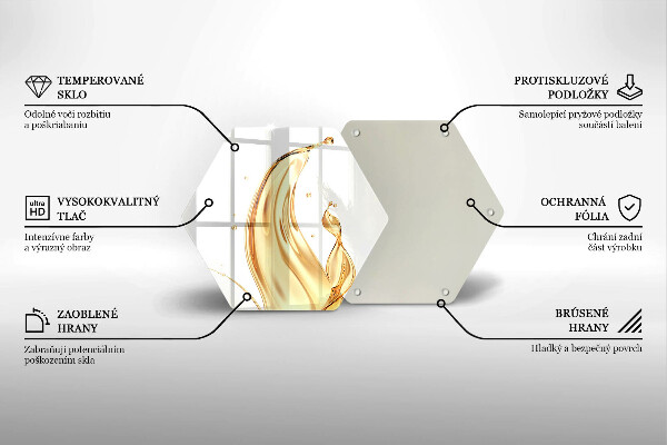 Kuchynská doska veľká zo skla olivový olej