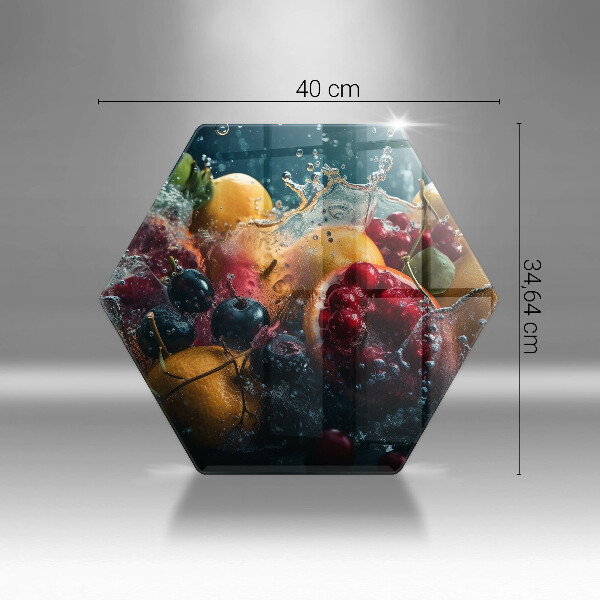 Kuchynská doska veľká zo skla Ovocie vo vode