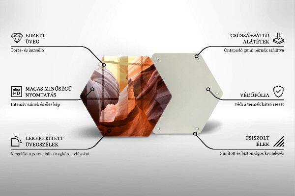 Kuchynská doska veľká zo skla Grand Canyon