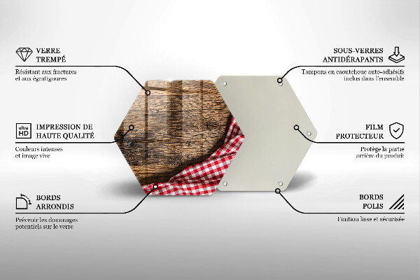 Kuchynská doska veľká zo skla Drevený stôl