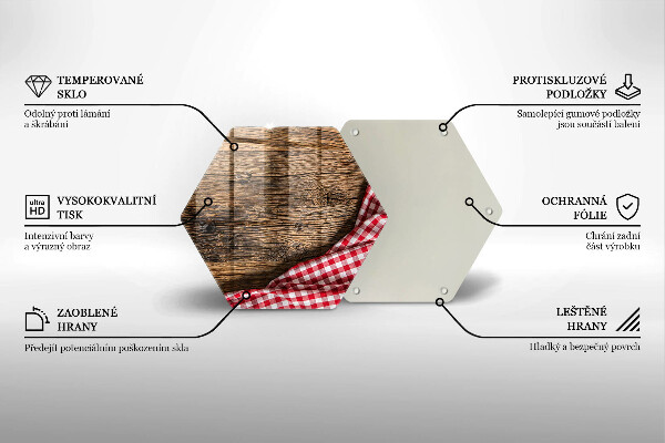 Kuchynská doska veľká zo skla Drevený stôl