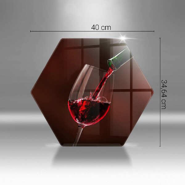 Kuchynská doska veľká zo skla Pohár vína