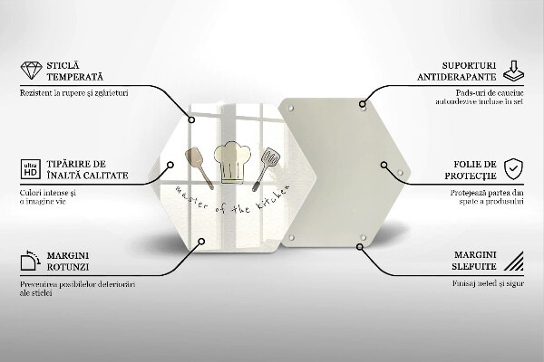 Kuchynská doska veľká zo skla Master of the Kitchen