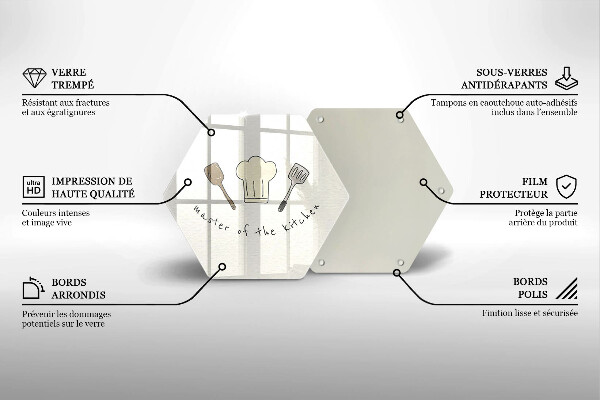 Kuchynská doska veľká zo skla Master of the Kitchen