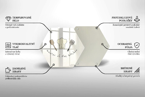 Kuchynská doska veľká zo skla Master of the Kitchen