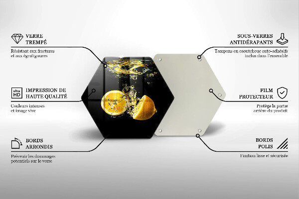 Kuchynská doska zo skla Šťavnaté citrónové ovocie