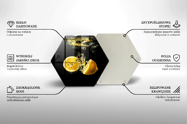 Kuchynská doska zo skla Šťavnaté citrónové ovocie