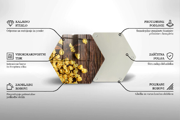 Kuchynská doska veľká zo skla Cestoviny na stole