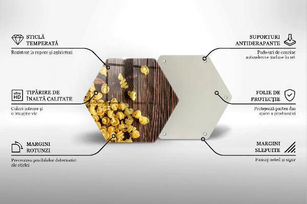 Kuchynská doska veľká zo skla Cestoviny na stole