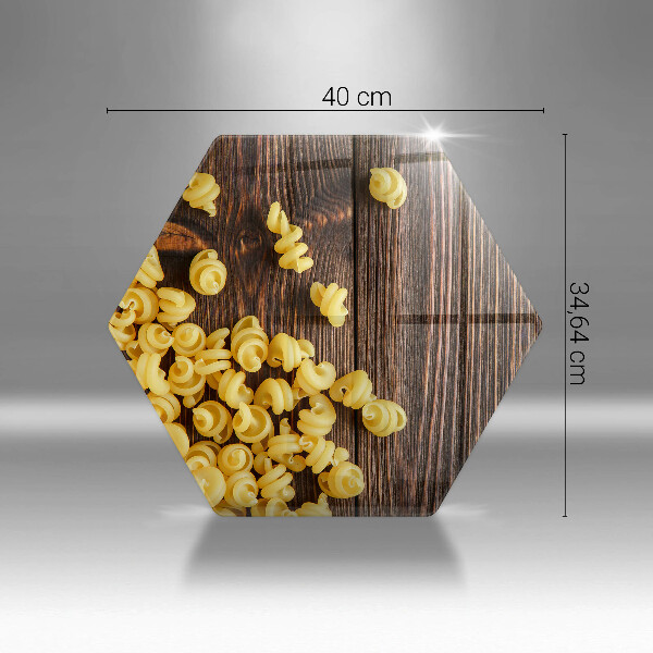 Kuchynská doska veľká zo skla Cestoviny na stole