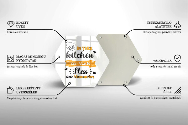 Kuchynská doska veľká zo skla In this kitchen we made mess and memories