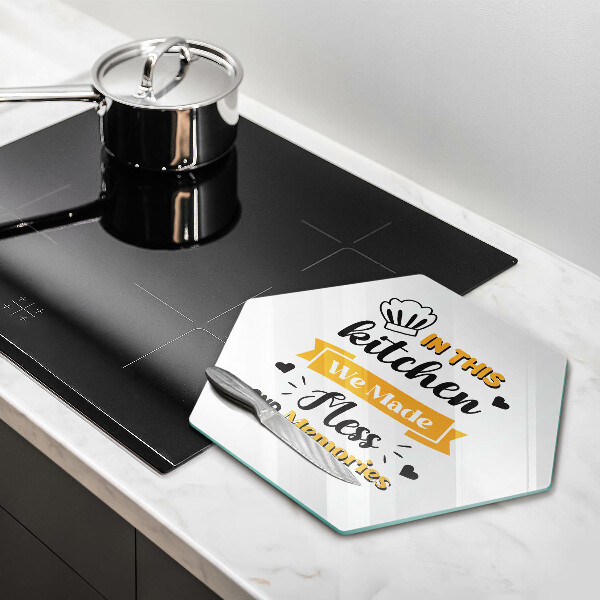 Kuchynská doska veľká zo skla In this kitchen we made mess and memories