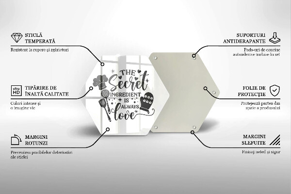 Kuchynská doska veľká zo skla Nápis veta