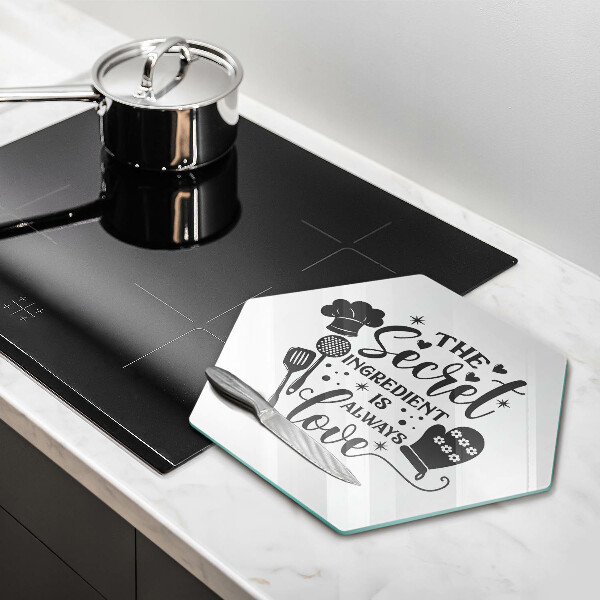 Kuchynská doska veľká zo skla Nápis veta