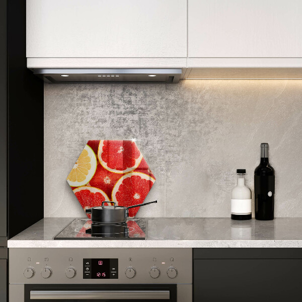 Kuchynská doska veľká zo skla Plátky grapefruitu