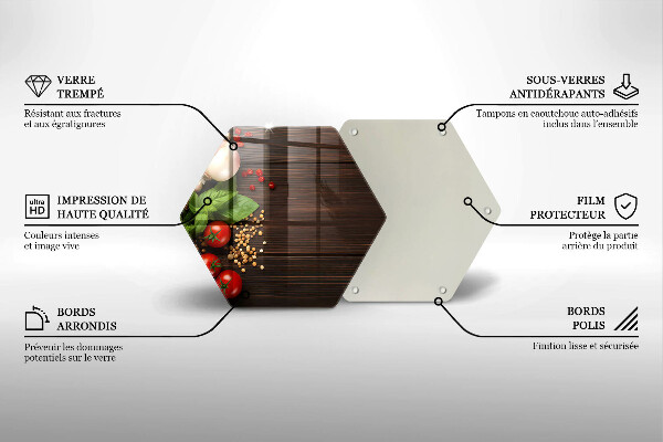 Kuchynská doska veľká zo skla Zelenina na stole