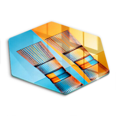 Kuchynská doska veľká zo skla Dva poháre vody