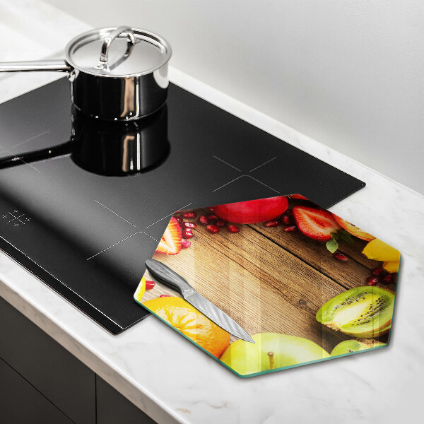 Kuchynská doska veľká zo skla Čerstvé ovocie