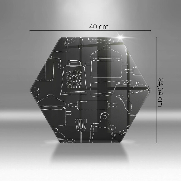 Kuchynská doska veľká zo skla Kreslené kuchynské doplnky