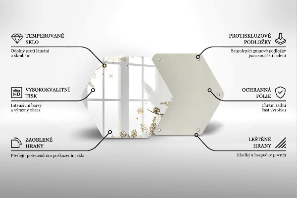 Kuchynská doska veľká zo skla Zimné dekorácie