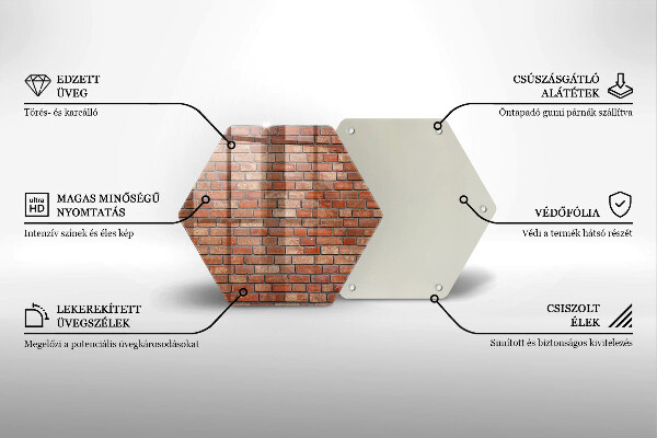 Kuchynská doska zo skla Murovaná stena