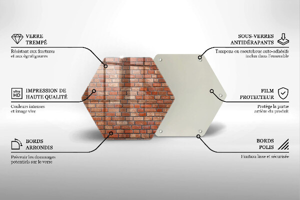Kuchynská doska zo skla Murovaná stena