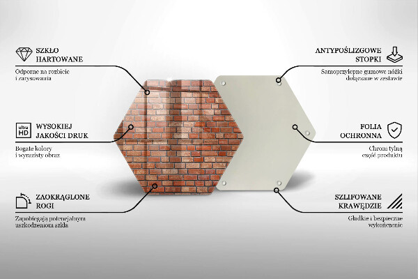 Kuchynská doska zo skla Murovaná stena