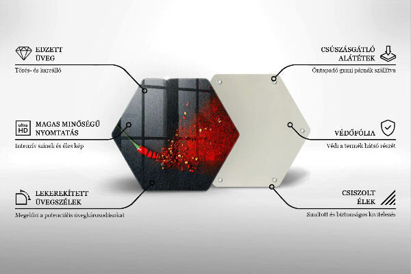 Kuchynská doska zo skla Čili paprička