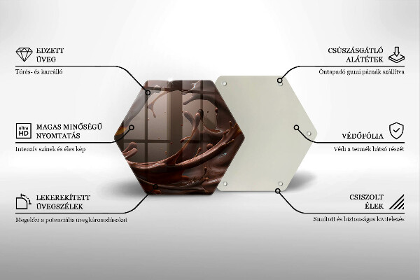 Kuchynská doska zo skla Tekutá čokoláda