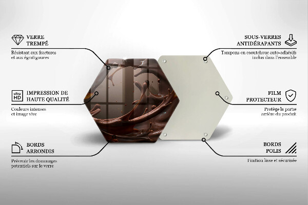 Kuchynská doska zo skla Tekutá čokoláda