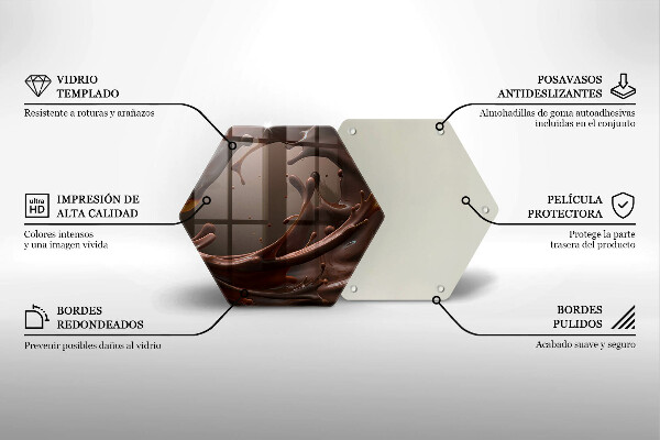 Kuchynská doska zo skla Tekutá čokoláda