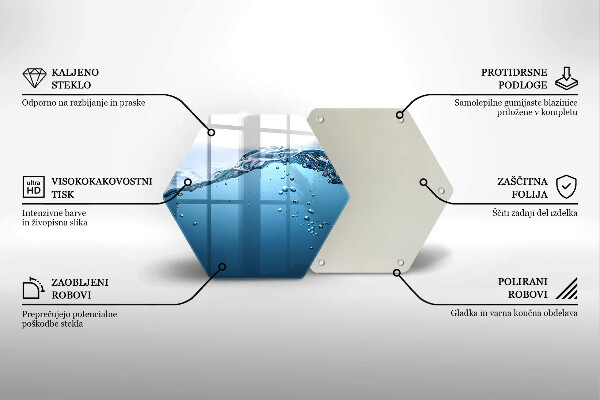 Kuchynská doska zo skla Modrá voda