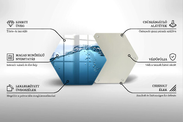 Kuchynská doska zo skla Modrá voda