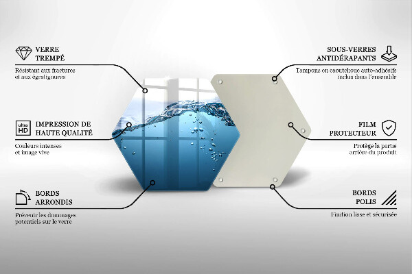 Kuchynská doska zo skla Modrá voda