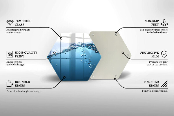 Kuchynská doska zo skla Modrá voda