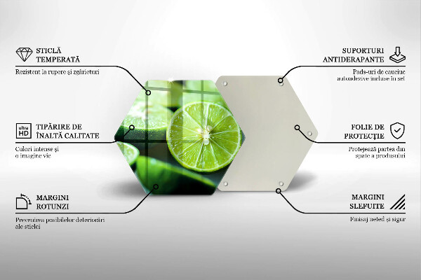 Kuchynská doska zo skla Limetkový citrus