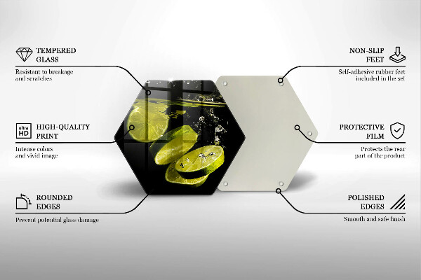 Kuchynská doska zo skla Limetky vo vode