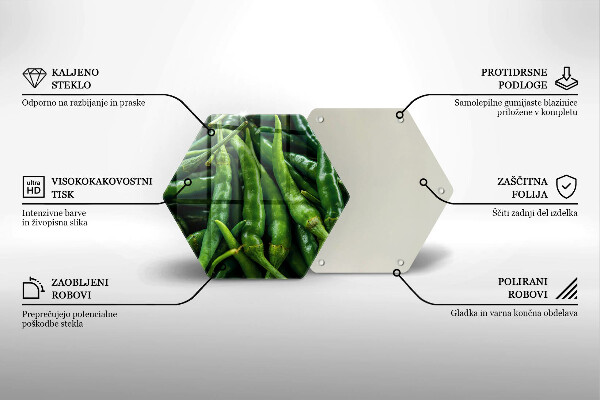 Kuchynská doska zo skla Hrachové struky