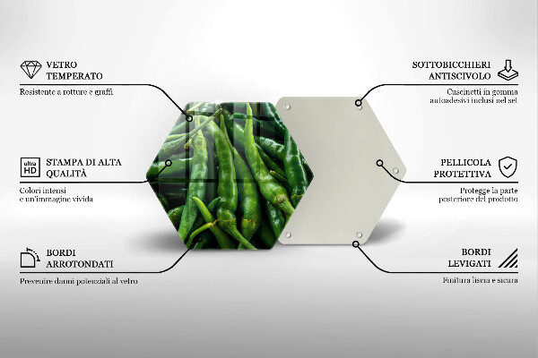 Kuchynská doska zo skla Hrachové struky