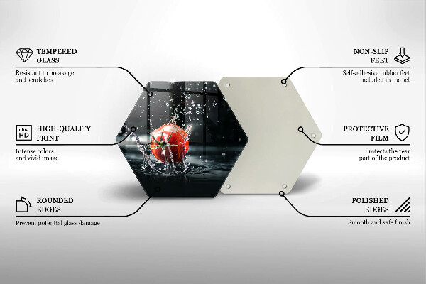 Kuchynská doska zo skla Paradajka vo vode