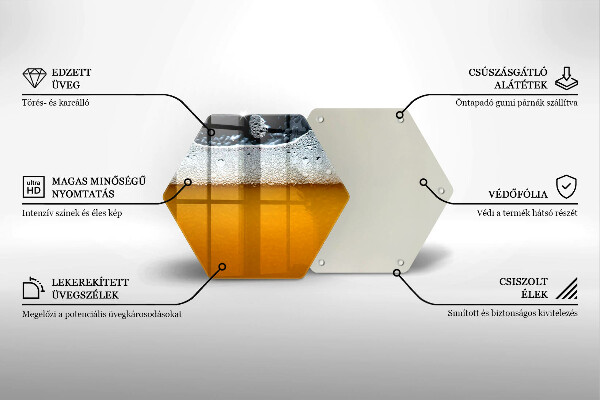 Kuchynská doska zo skla Pite pivnú penu