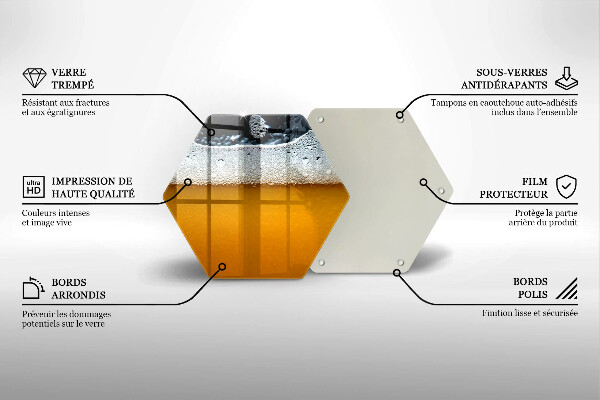 Kuchynská doska zo skla Pite pivnú penu