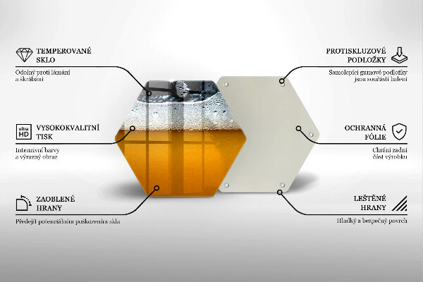 Kuchynská doska zo skla Pite pivnú penu