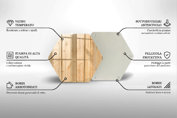 Kuchynská doska zo skla Jemné drevené dosky