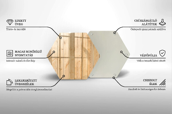Kuchynská doska zo skla Jemné drevené dosky